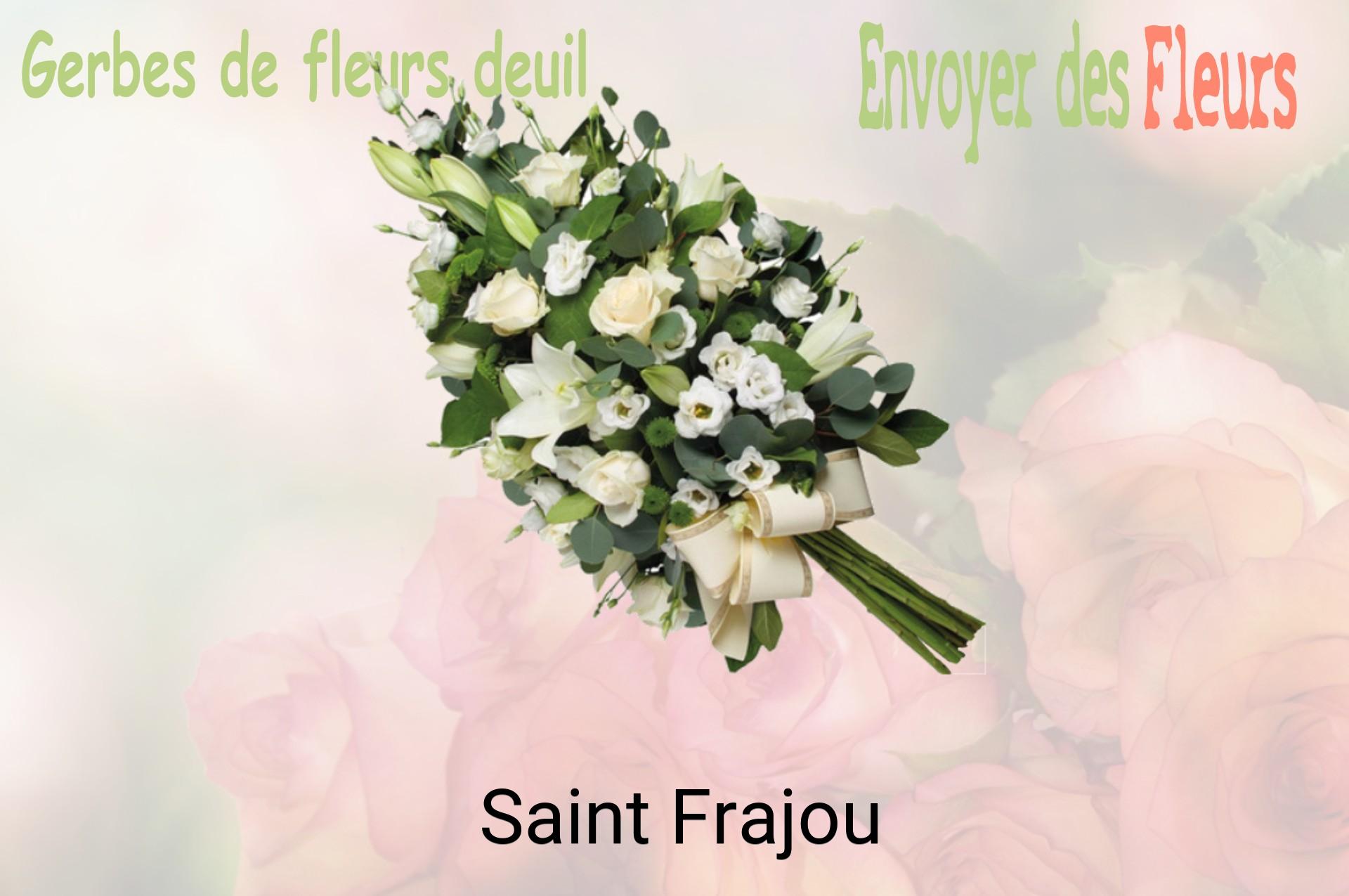Gerbe de fleurs de deuil livrée à Saint-Frajou